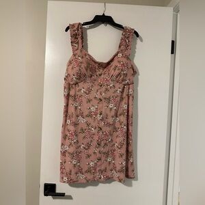 No Boundaries Pink Floral Mini Dress